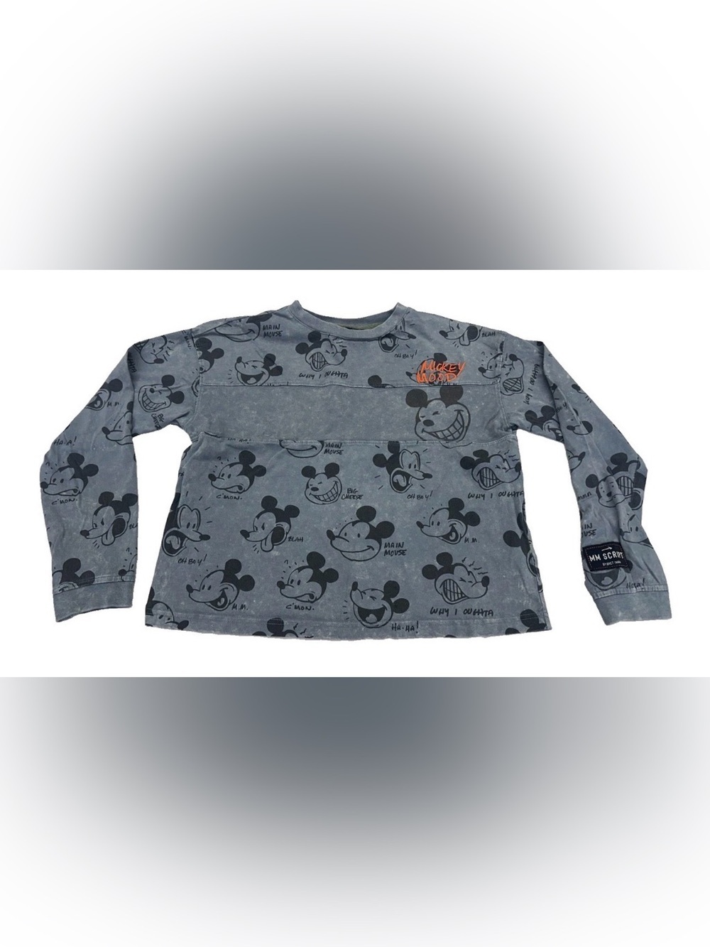 Disney Artist Series Bret Iwan Long Sleeve Jersey Shirt Womens Mickey Mood XS